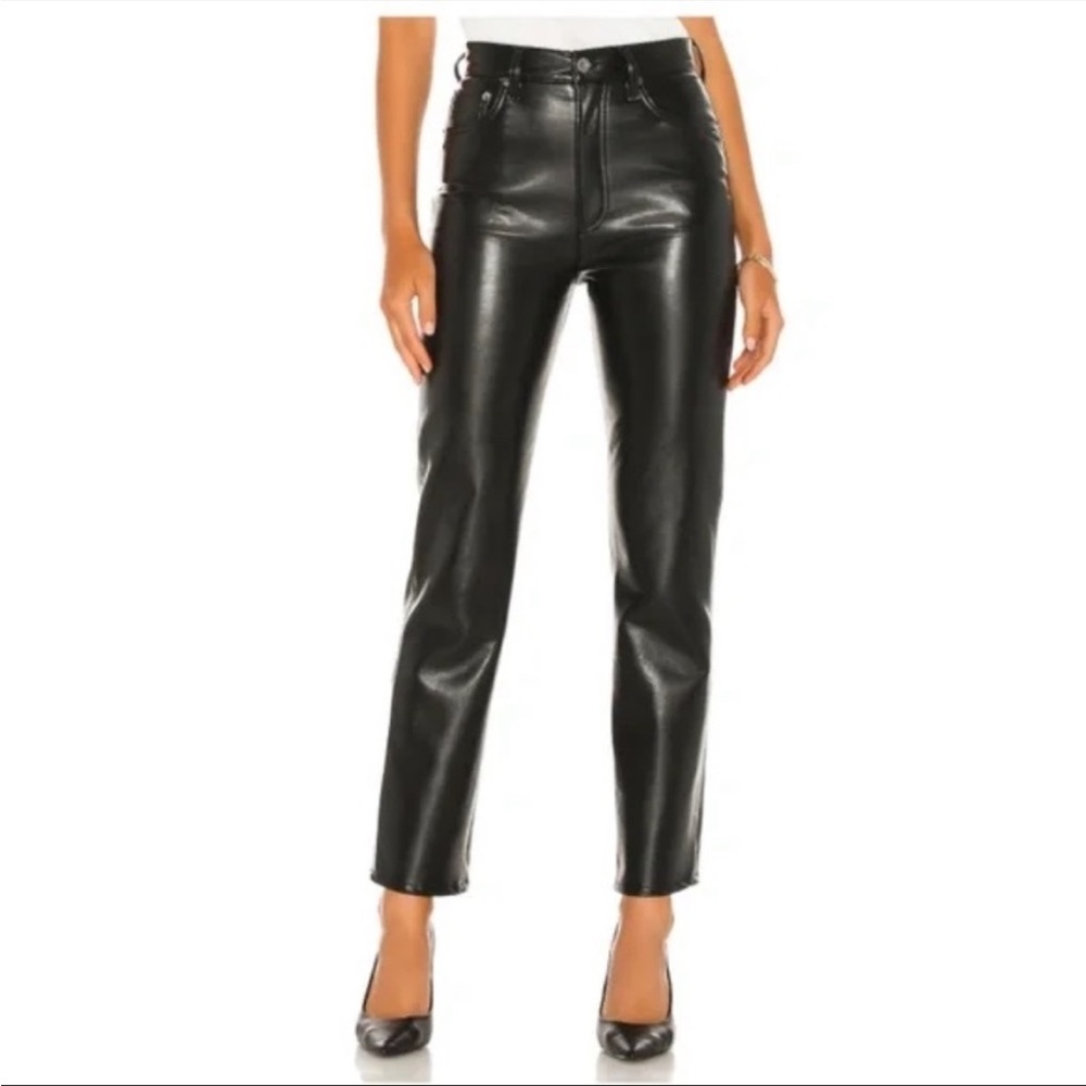 AGOLDE Recycled Leather Fitted 90's in Detox Size US 30